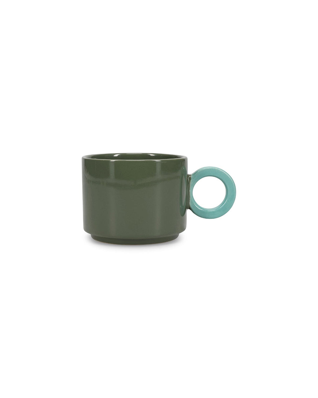Lou - Tazza bicolore verde e blu, 28 cl
