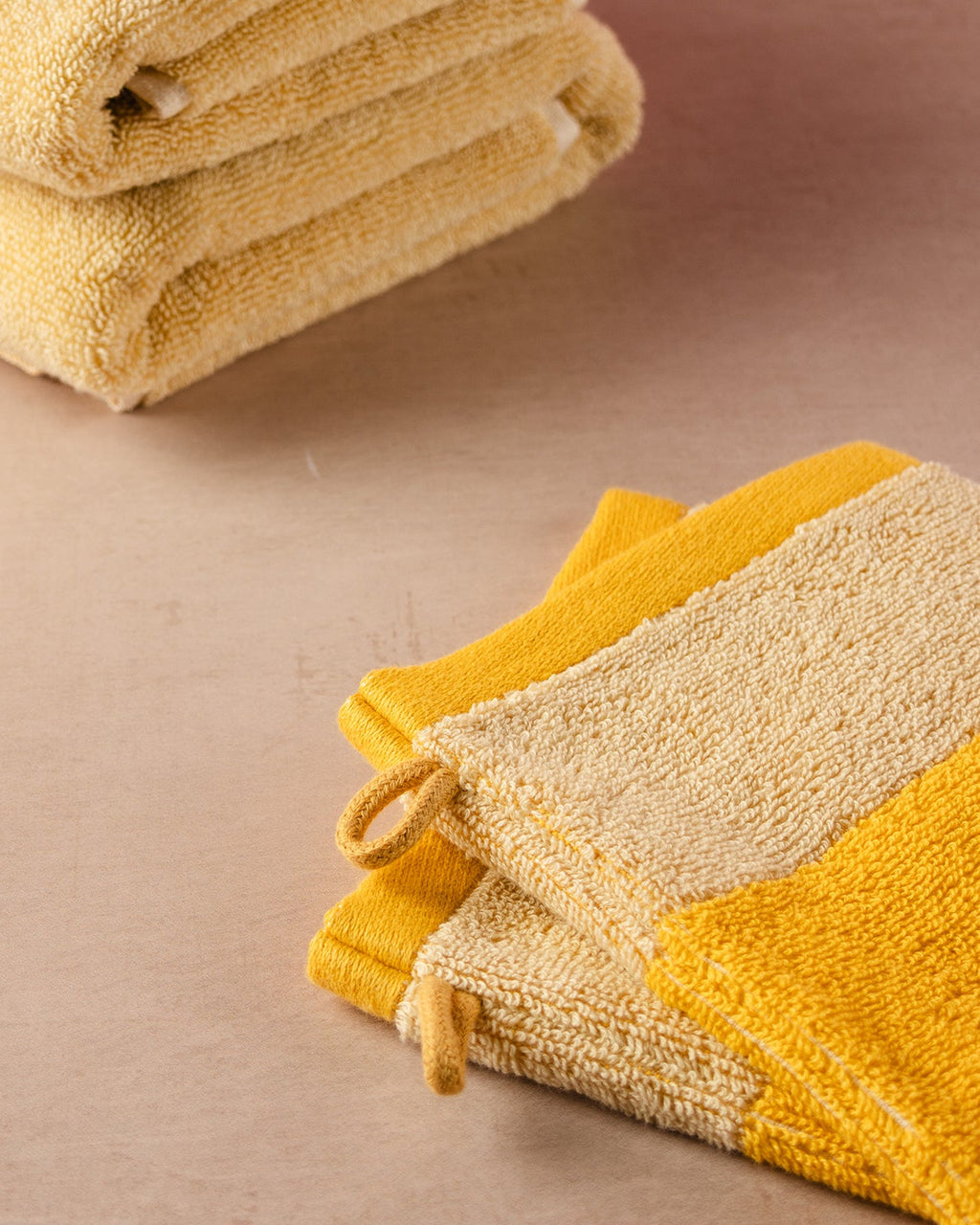 Pixie - Set 2 guanti da bagno 15x21cm giallo sole