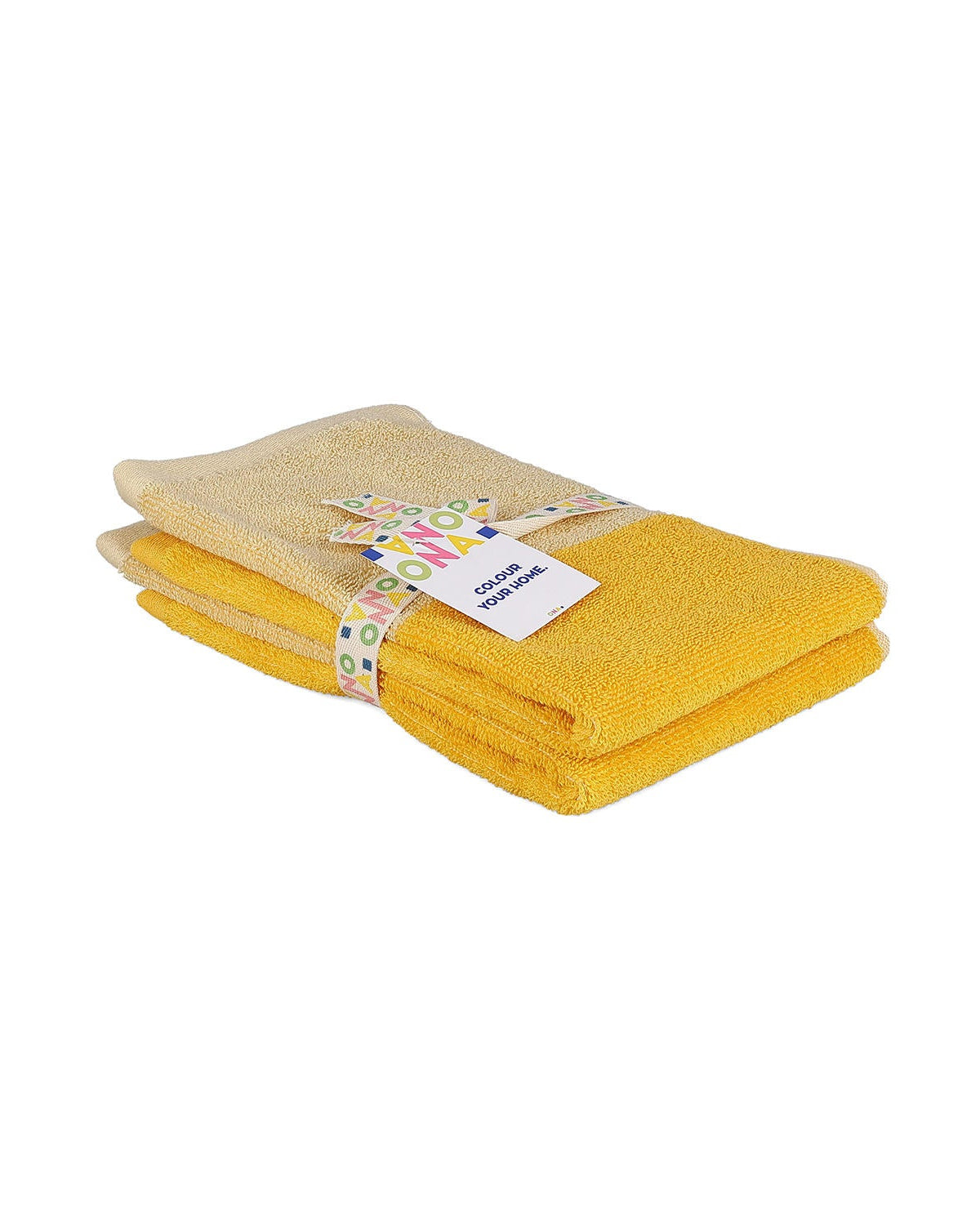 Pixie - Set 2 asciugamani ospite 30 x 50 cm giallo sole