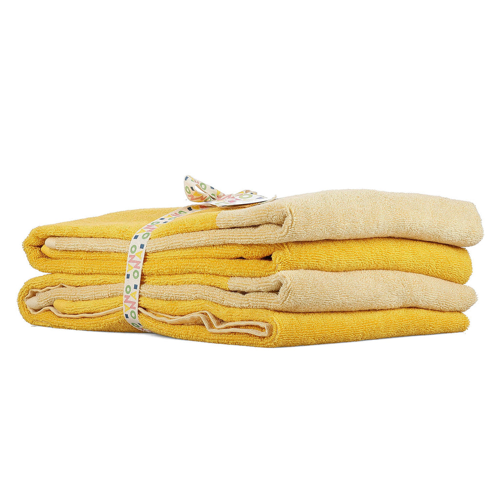 Pixie - Set 2 asciugamani doccia 70x140 cm giallo sole