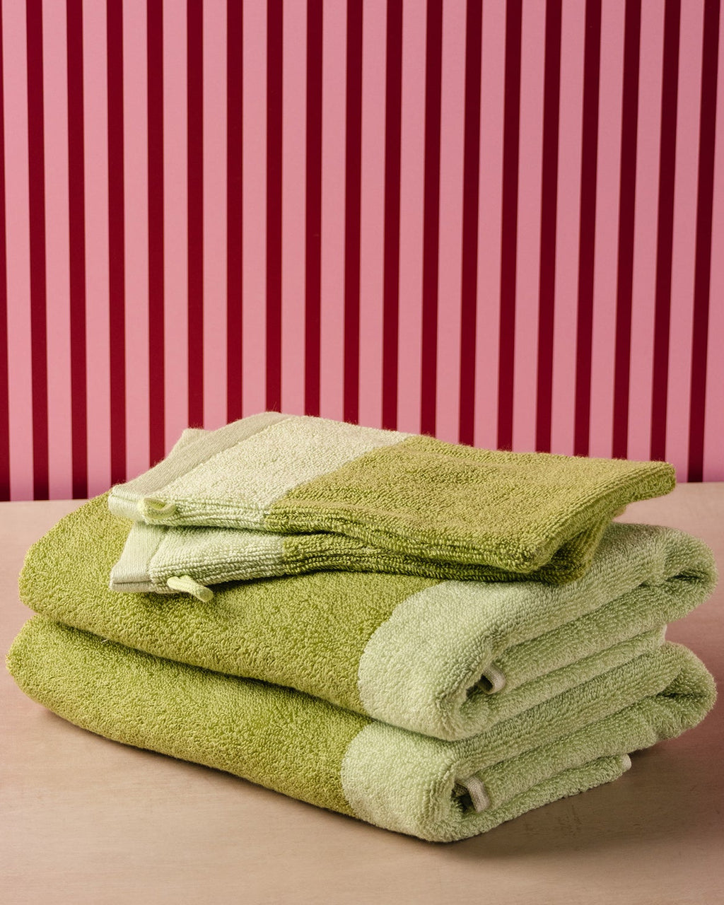 Pixie - Set 2 Guanti da bagno 15x21 cm verde pistacchio