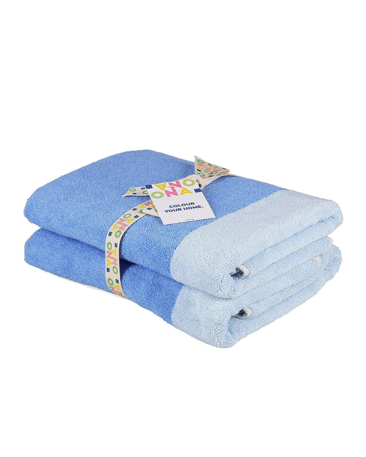 Pixie - Set 2 asciugamani viso 50x100 cm blu oceano