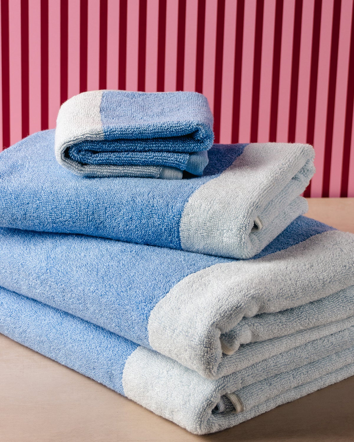 Pixie - Set 2 asciugamani viso 50x100 cm blu oceano
