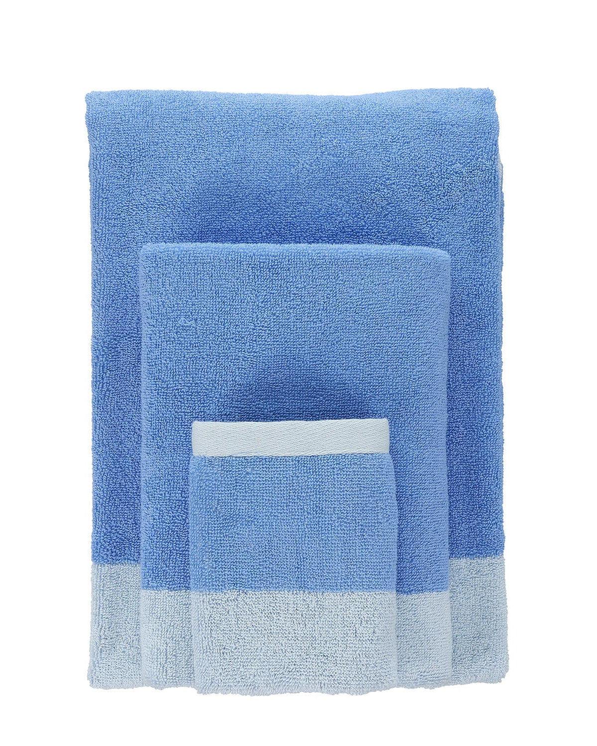 Pixie - Set 2 asciugamani doccia 70x140 cm blu oceano