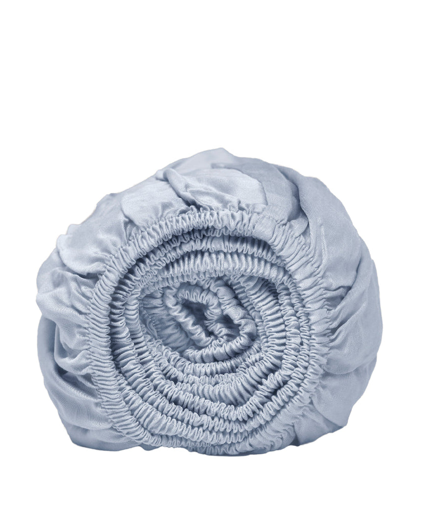 Tencel - lenzuolo singolo con angoli azzurro chiaro, 90 x 210