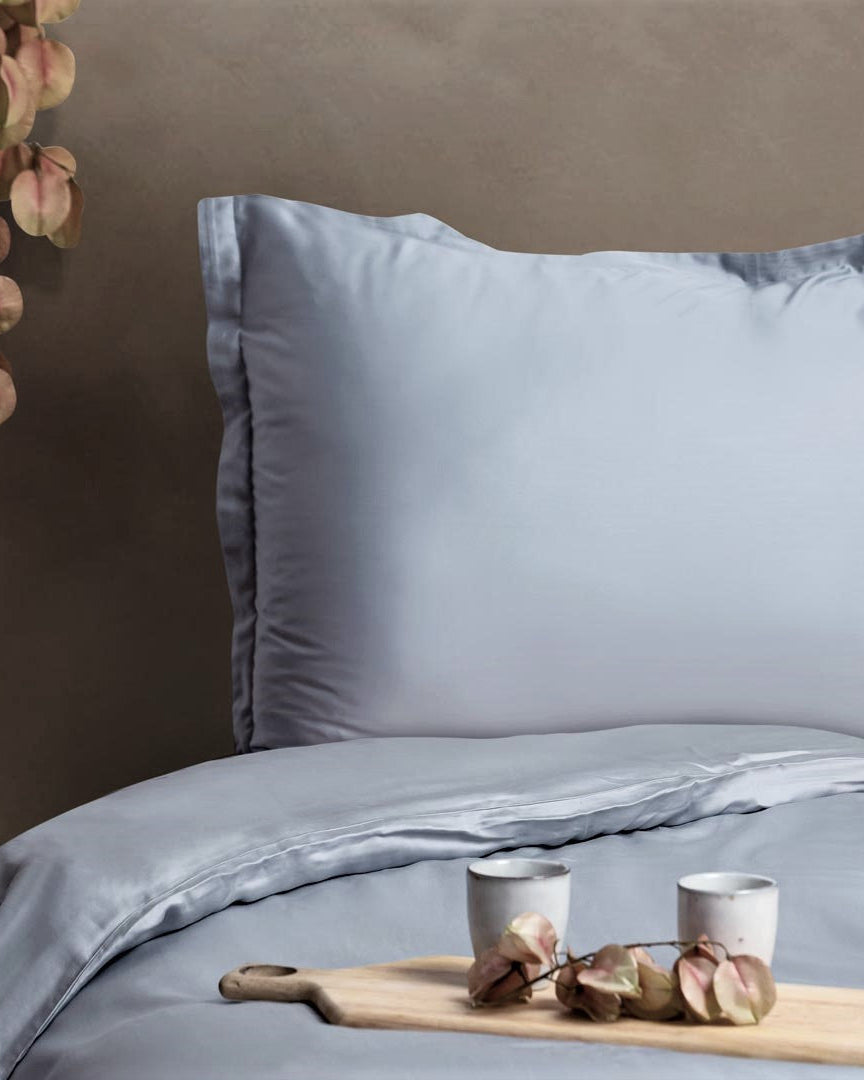 Tencel - lenzuolo singolo con angoli azzurro chiaro, 90 x 210