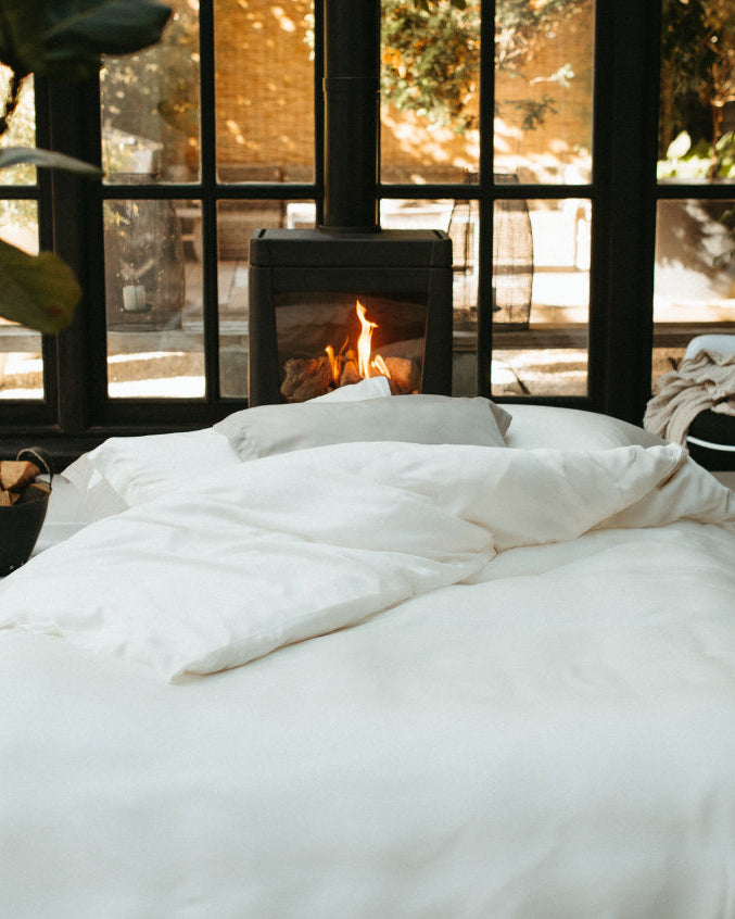 Tencel - copripiumino singolo bianco, 140 x 220