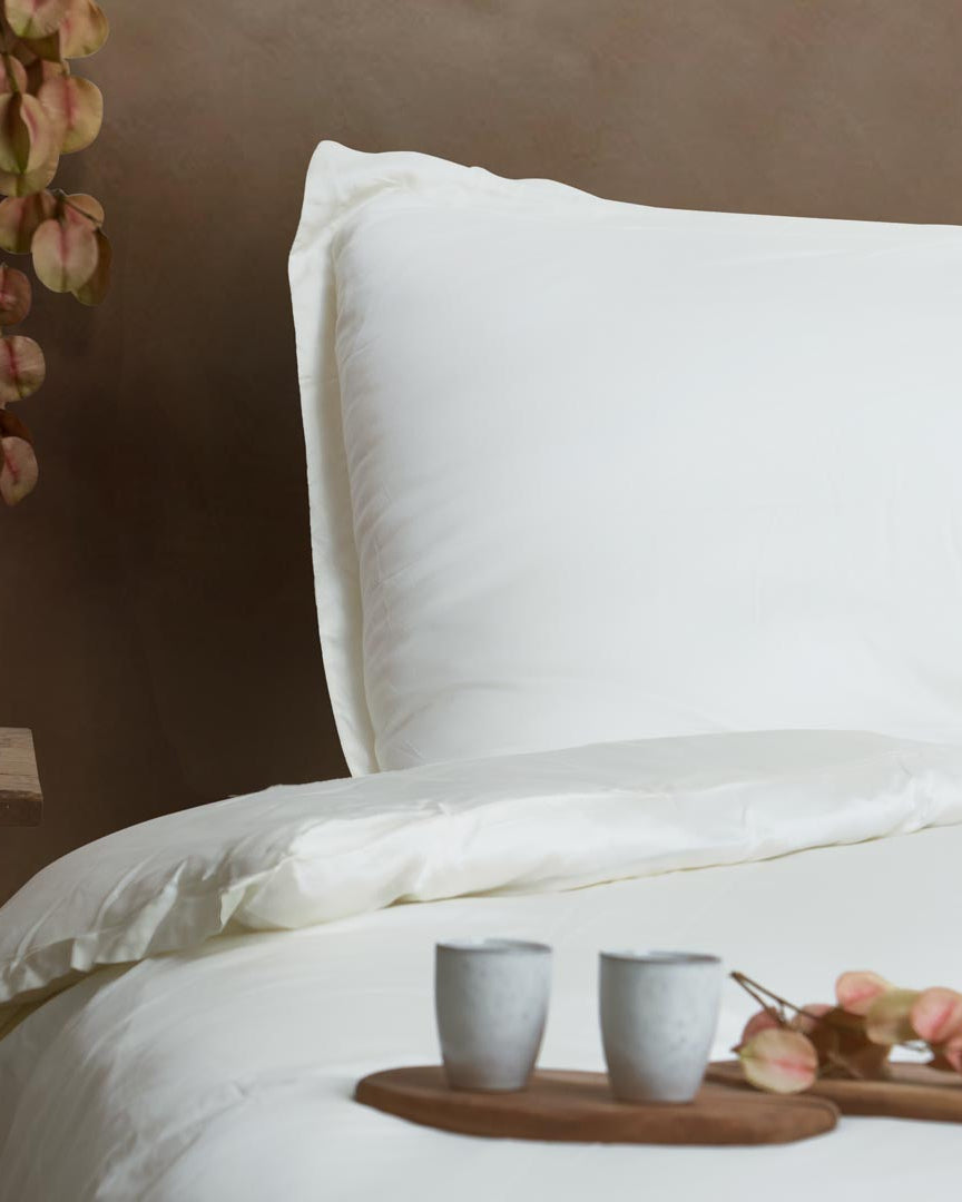 Tencel - copripiumino singolo bianco, 140 x 220