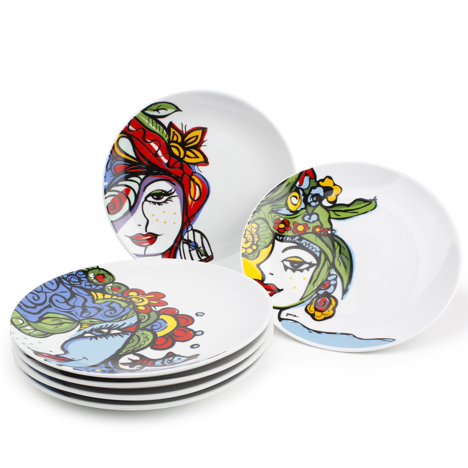 Josien Broeren - set da 6 piatti,  20,5 cm