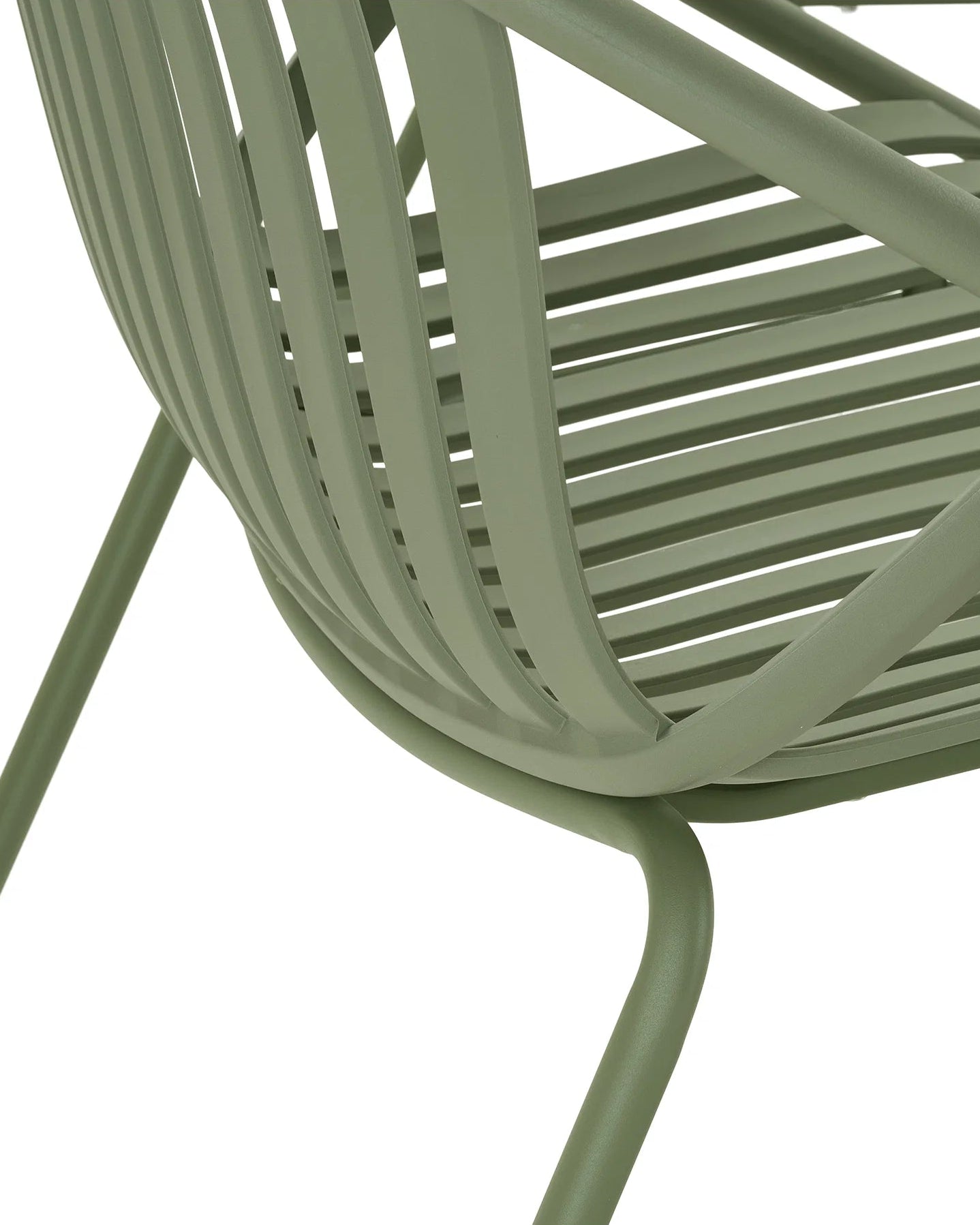 Saly - set da giardino in polipropilene e acciaio, verde