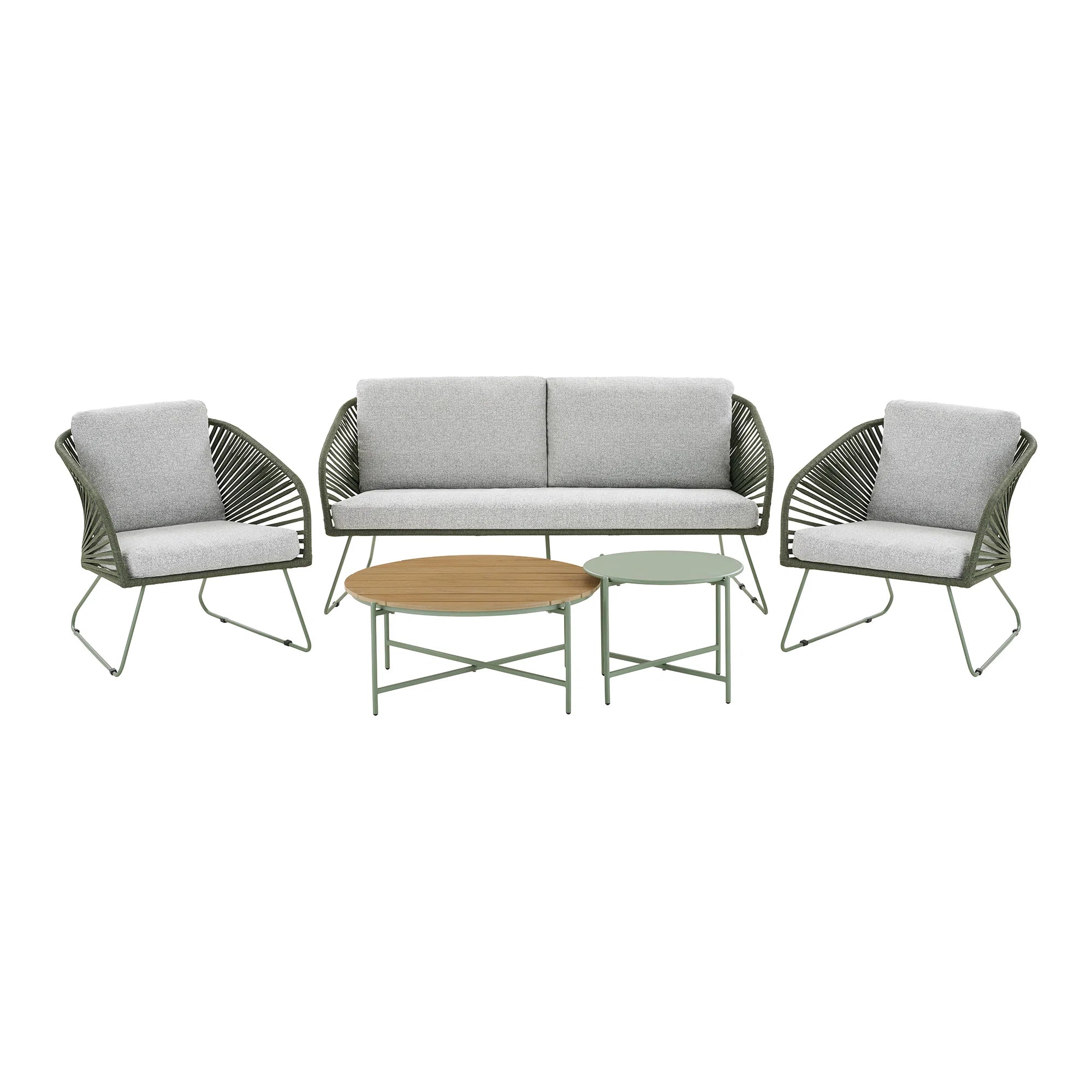Novella - set da giardino verde e grigio