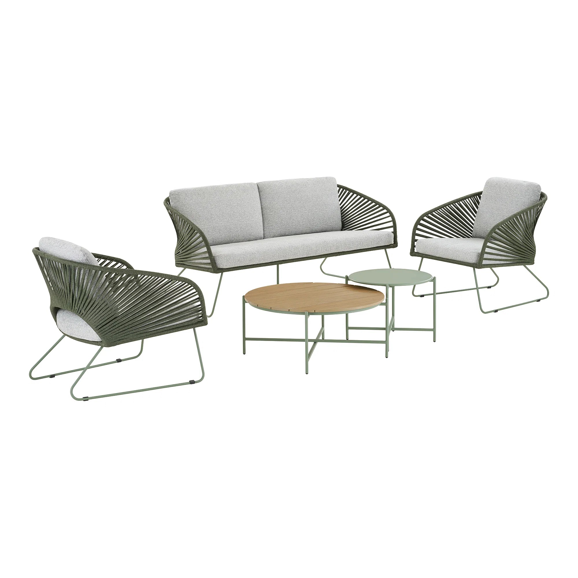 Novella - set da giardino verde e grigio