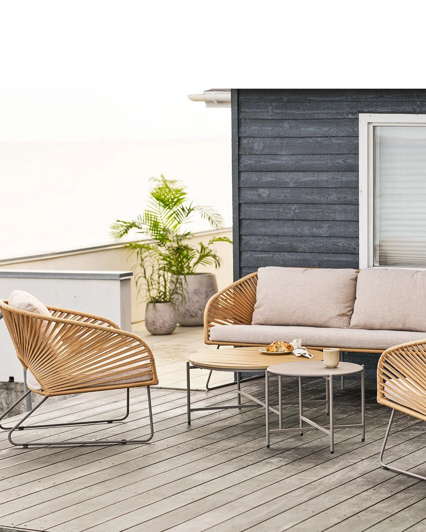 Novella - set da giardino beige e sabbia