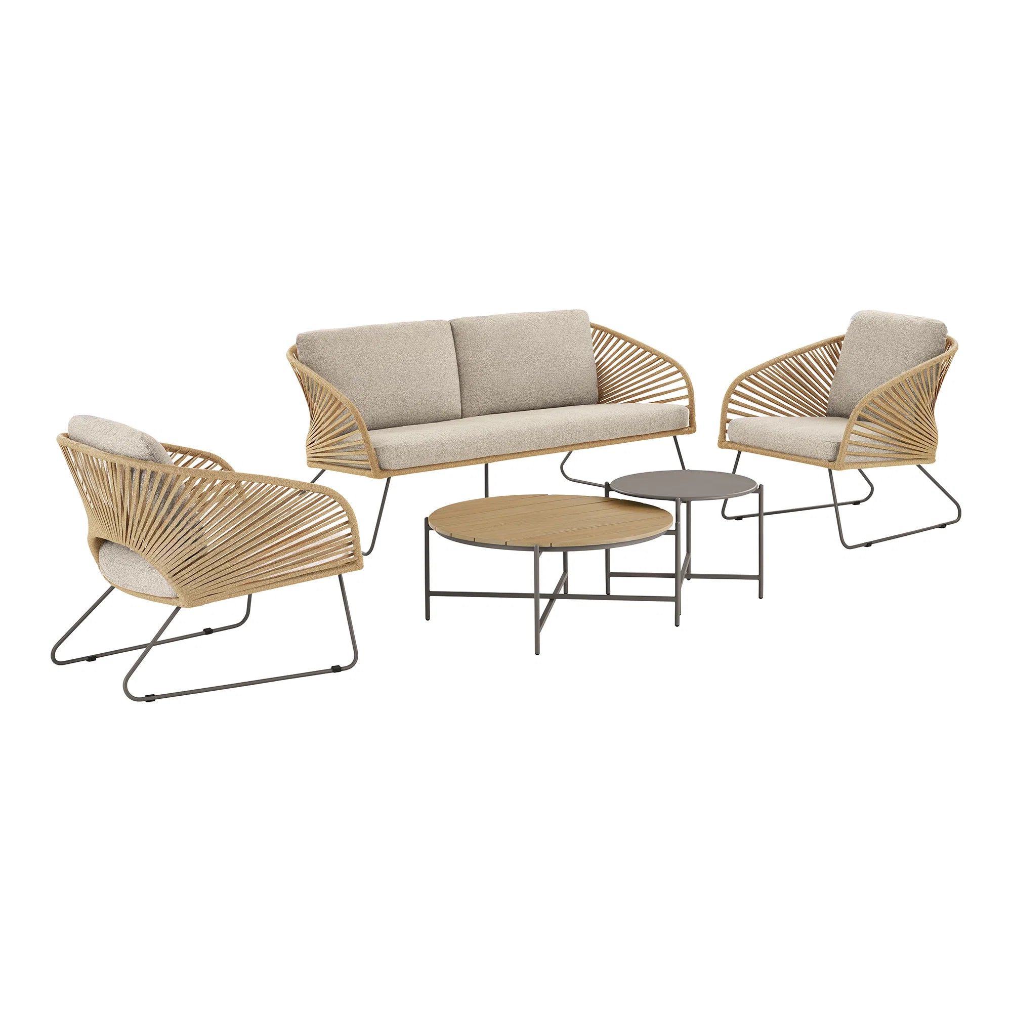 Novella - set da giardino beige e sabbia