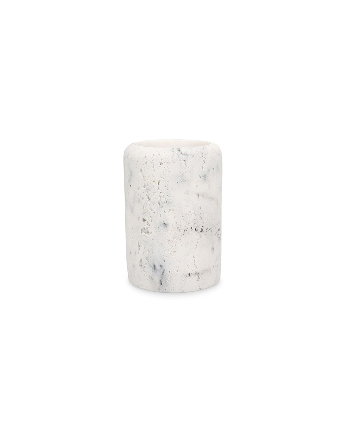 Suds - Porta spazzolino in poliresina effetto marmo bianco