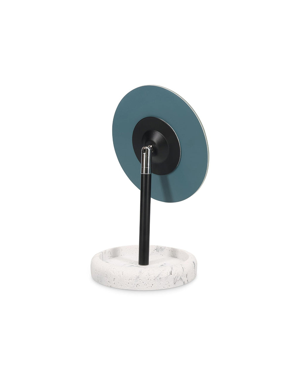 Suds - Specchio da bagno con base in poliresina effetto marmo bianco