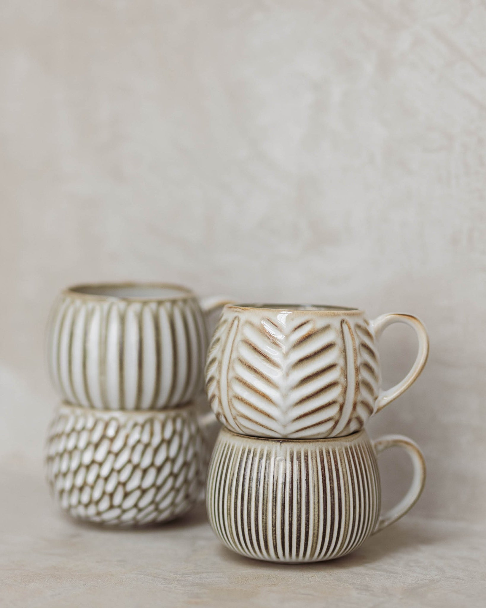 Arto - tazza 40 cl con texture in rilievo