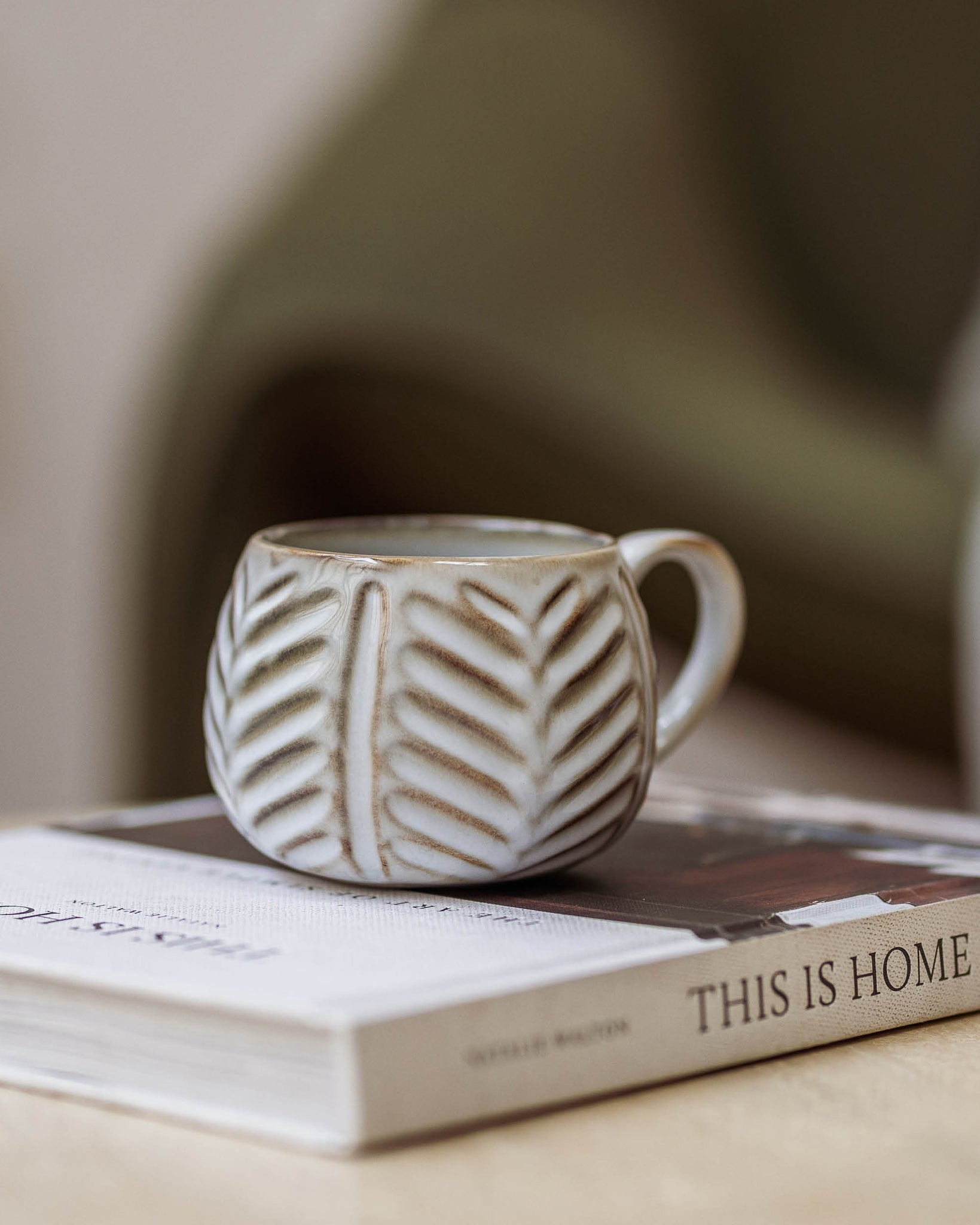 Arto - tazza 40 cl, motivo a foglia