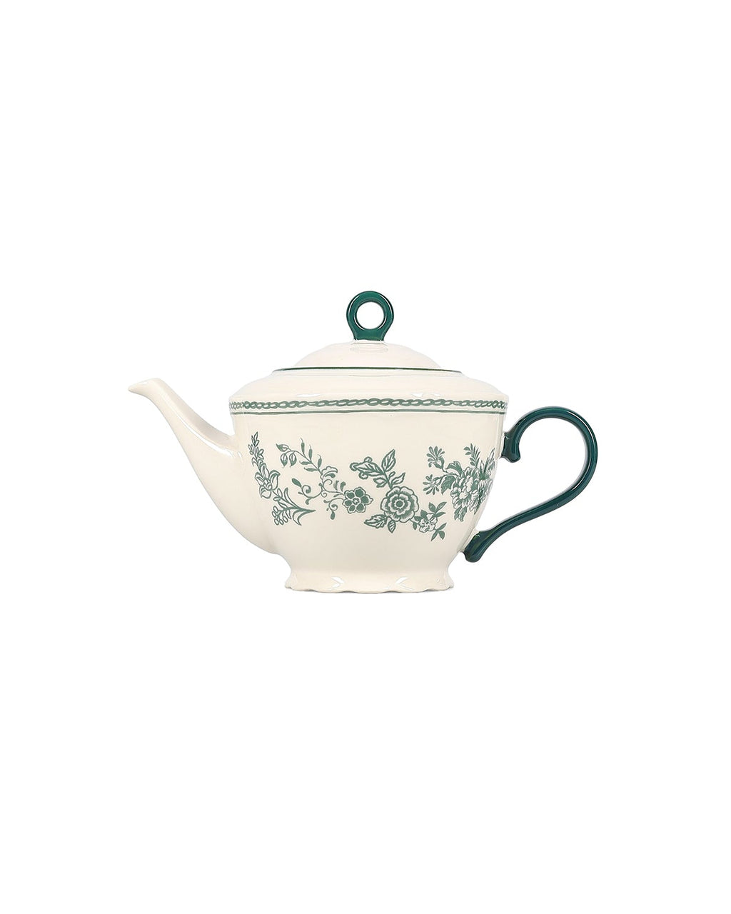 Cyril - Teiera vintage in ceramica 92 cl verde