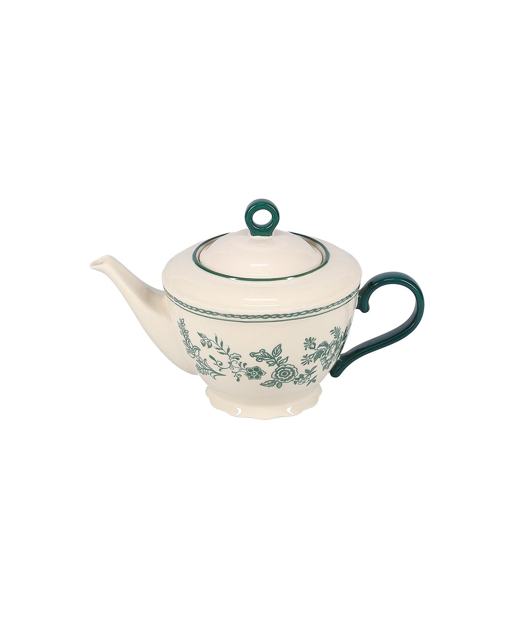 Cyril - Teiera vintage in ceramica 92 cl verde