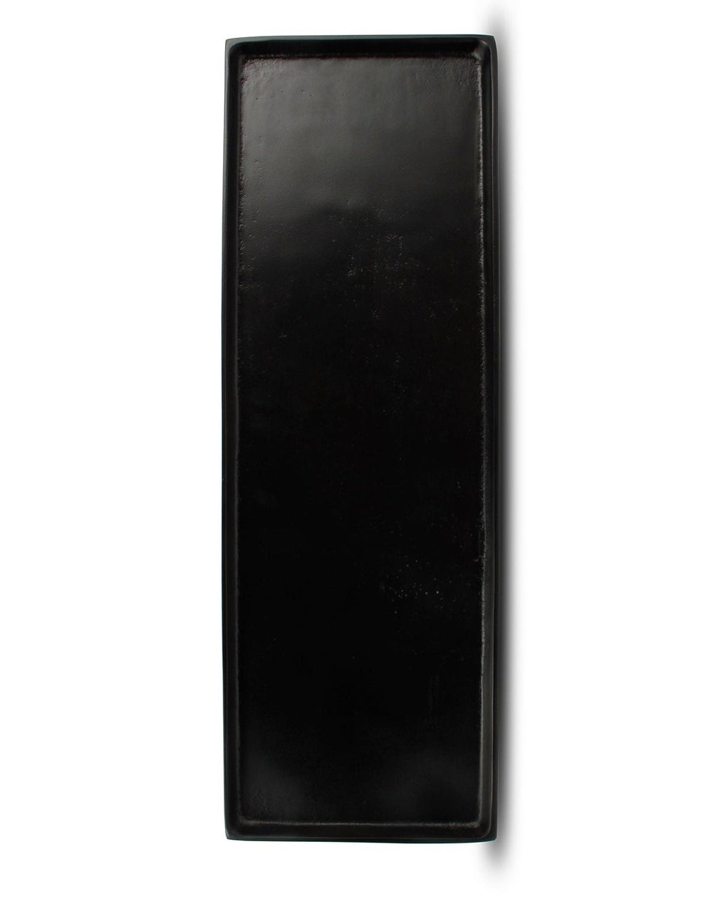 Charm - Vassoio nero in alluminio, 48,5x16 cm