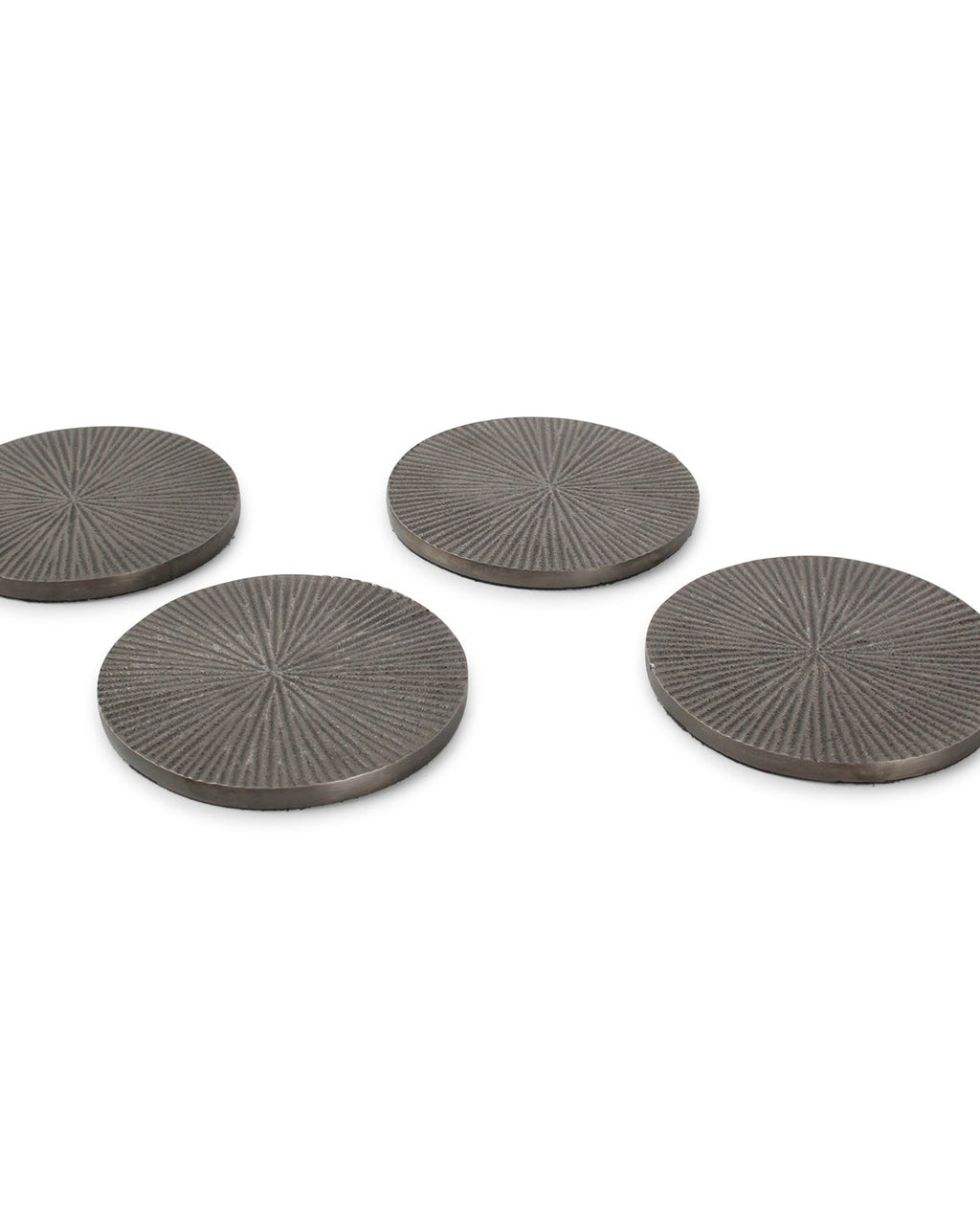 Charm - Set 4 Sottobicchieri  10 cm a righe neri