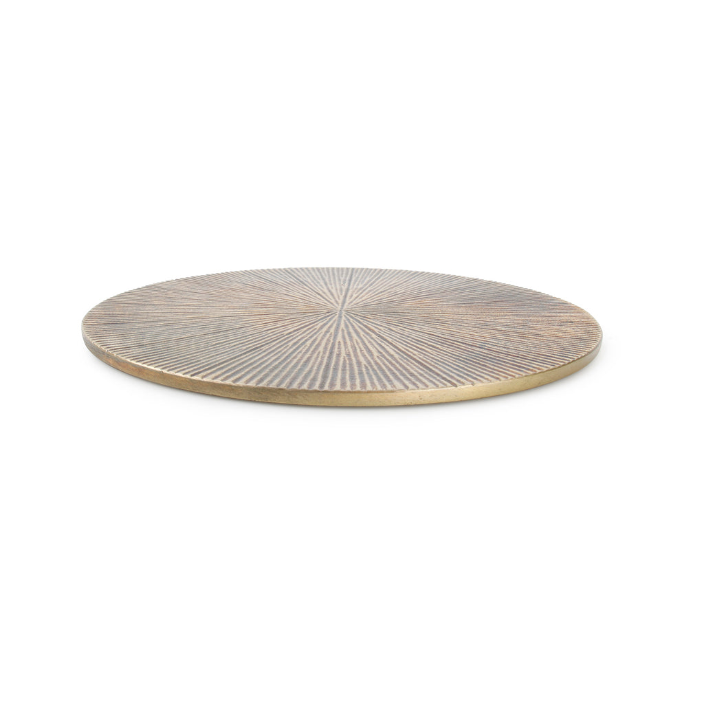 Charm - Set 2 Sottopentola a righe dorata, 26 cm