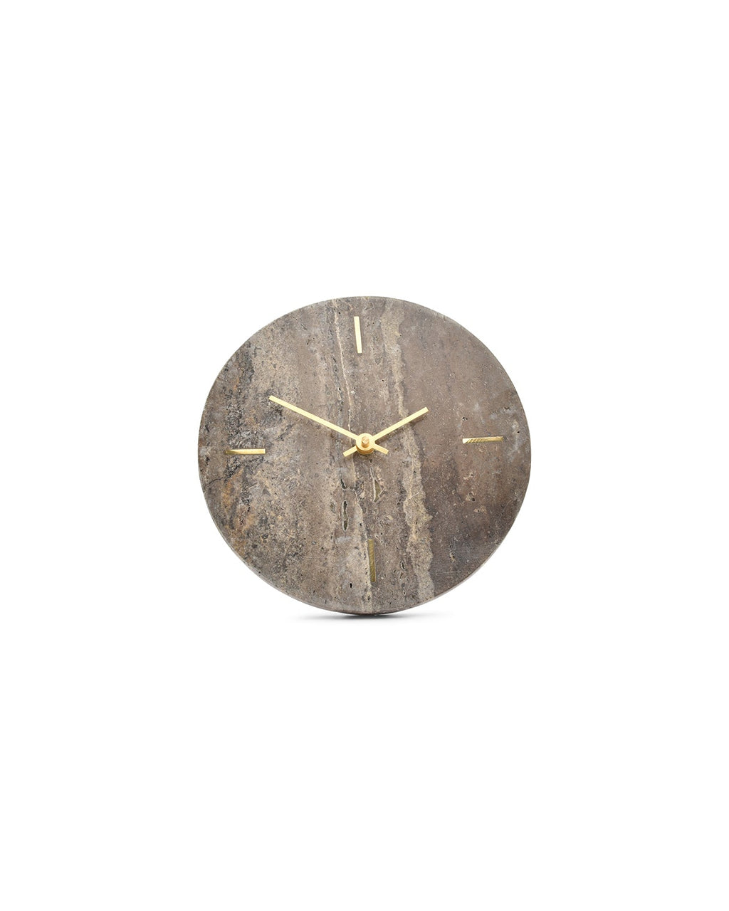 Zone - Orologio da tavolo in travertino, grigio 20 cm