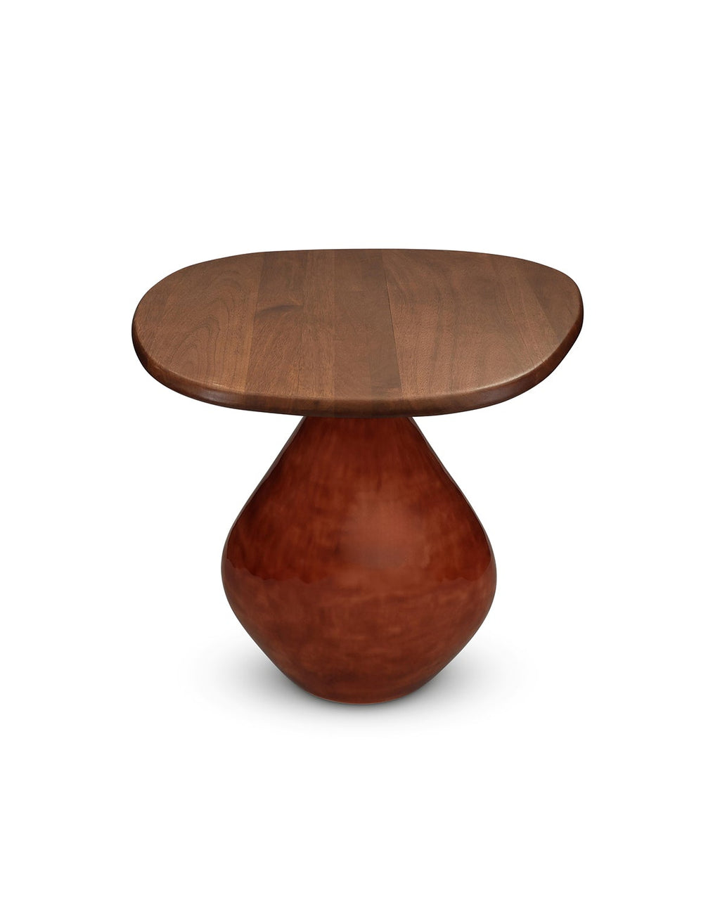 Mio - Tavolino con piano in  legno, color terracotta, 41x36xH40cm