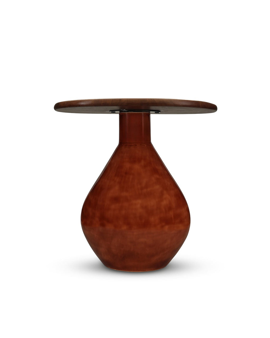 Mio - Tavolino con piano in  legno, color terracotta, 41x36xH40cm