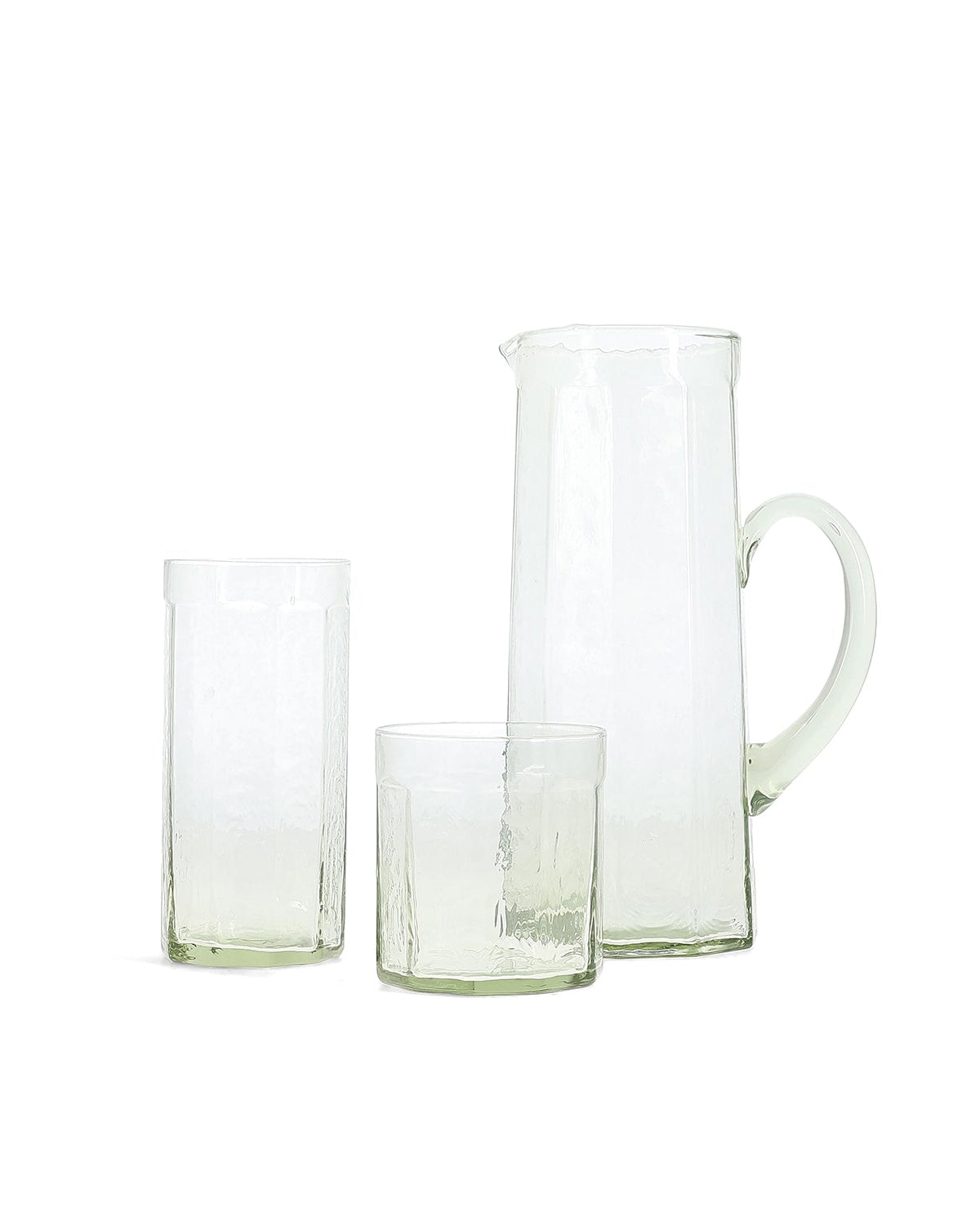 Verde - Set 2 Bicchieri in vetro verde