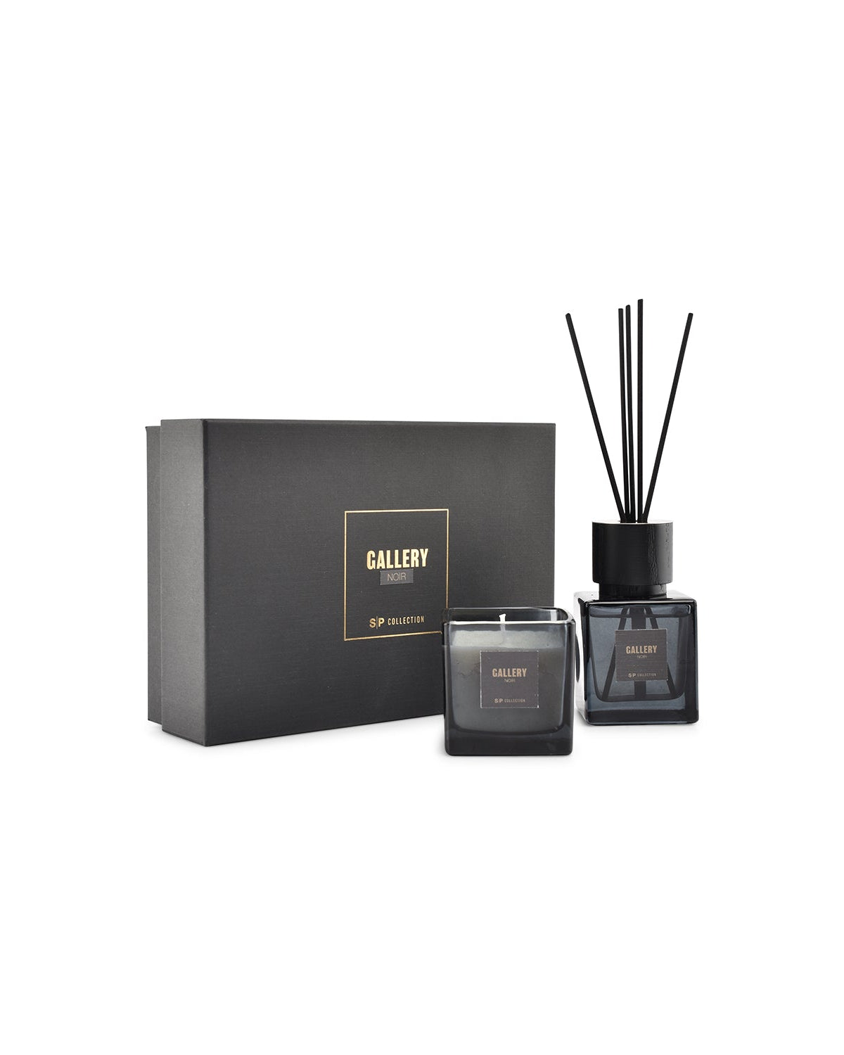 Gallery - Set regalo candela e diffusore a bastoncini Noir