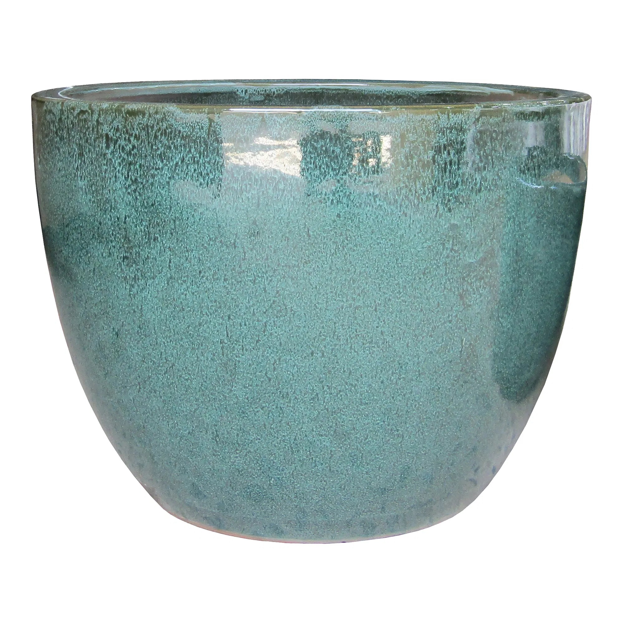 Burnley - set tre vasi in terracotta smaltata, per esterni