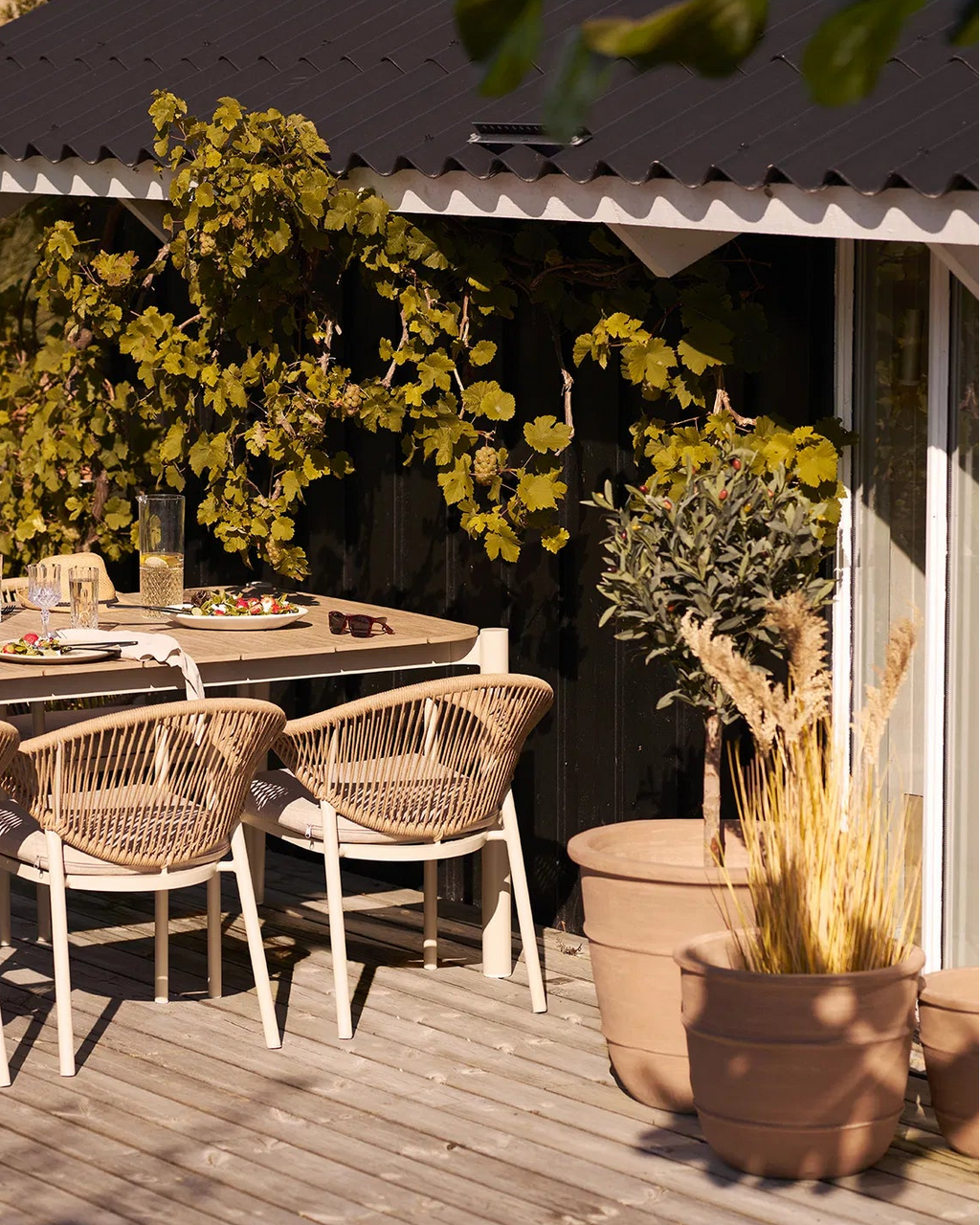 Kragholm - set tre vasi in terracotta, per esterni