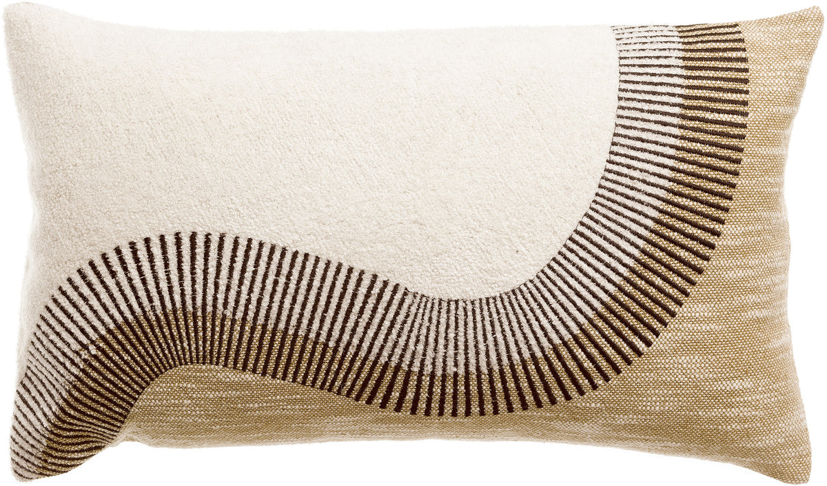 Cuscino ricamato Hiro Naturel/Galet 30 X 50
