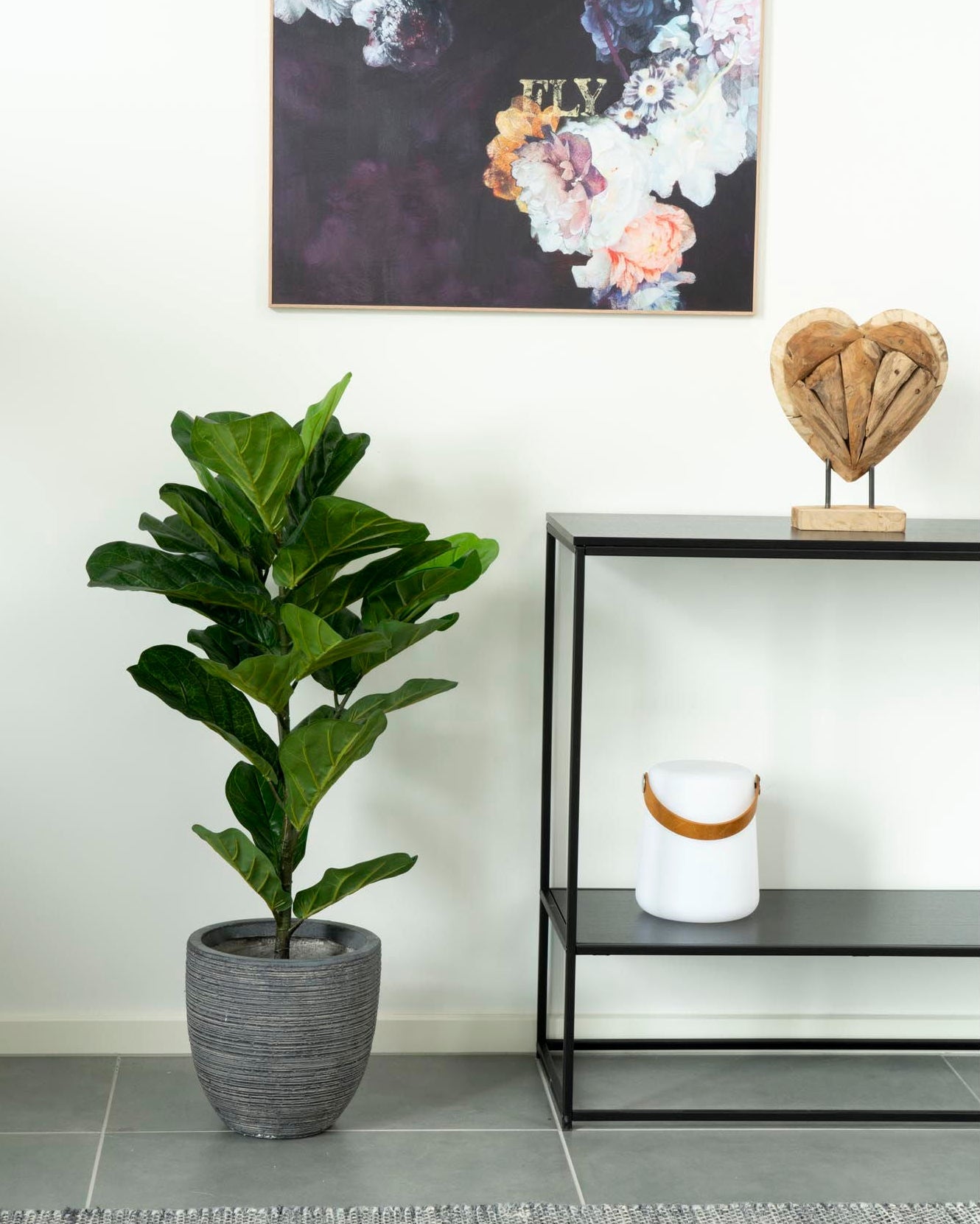 Lyr - Pianta di Ficus lyrata artificiale, 100 cm