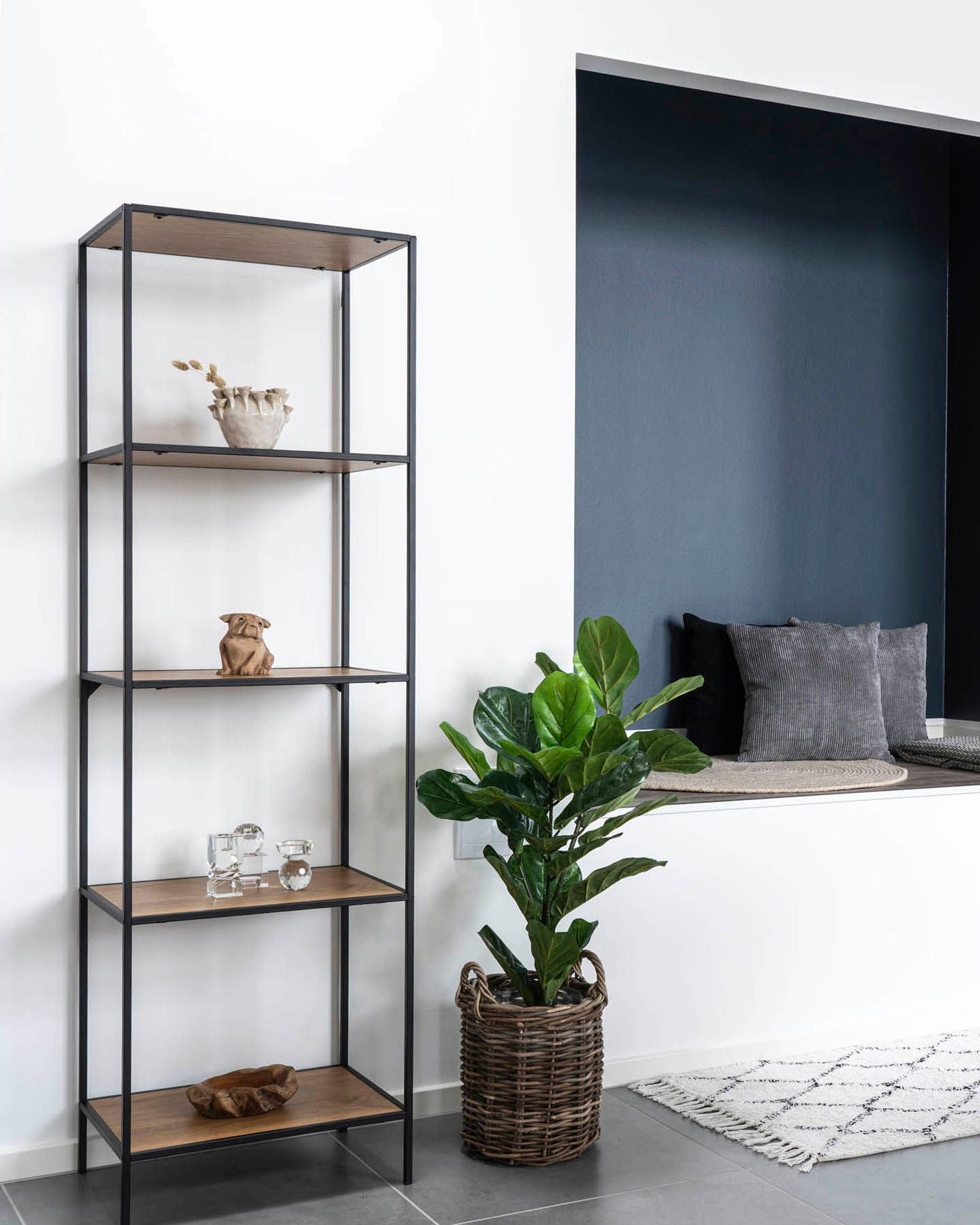 Lyr - Pianta di Ficus lyrata artificiale, 100 cm