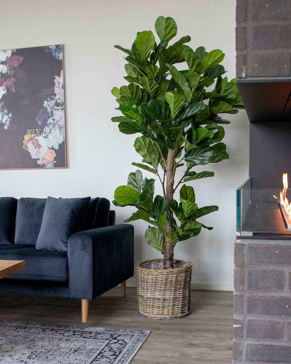 Lyr - Pianta di Ficus lyrata artificiale, 190 cm