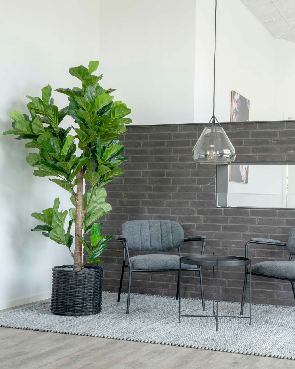Lyr - Pianta di Ficus lyrata artificiale, 190 cm