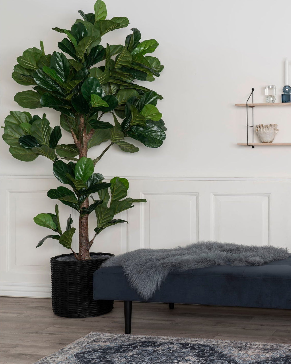 Lyr - Pianta di Ficus lyrata artificiale, 190 cm