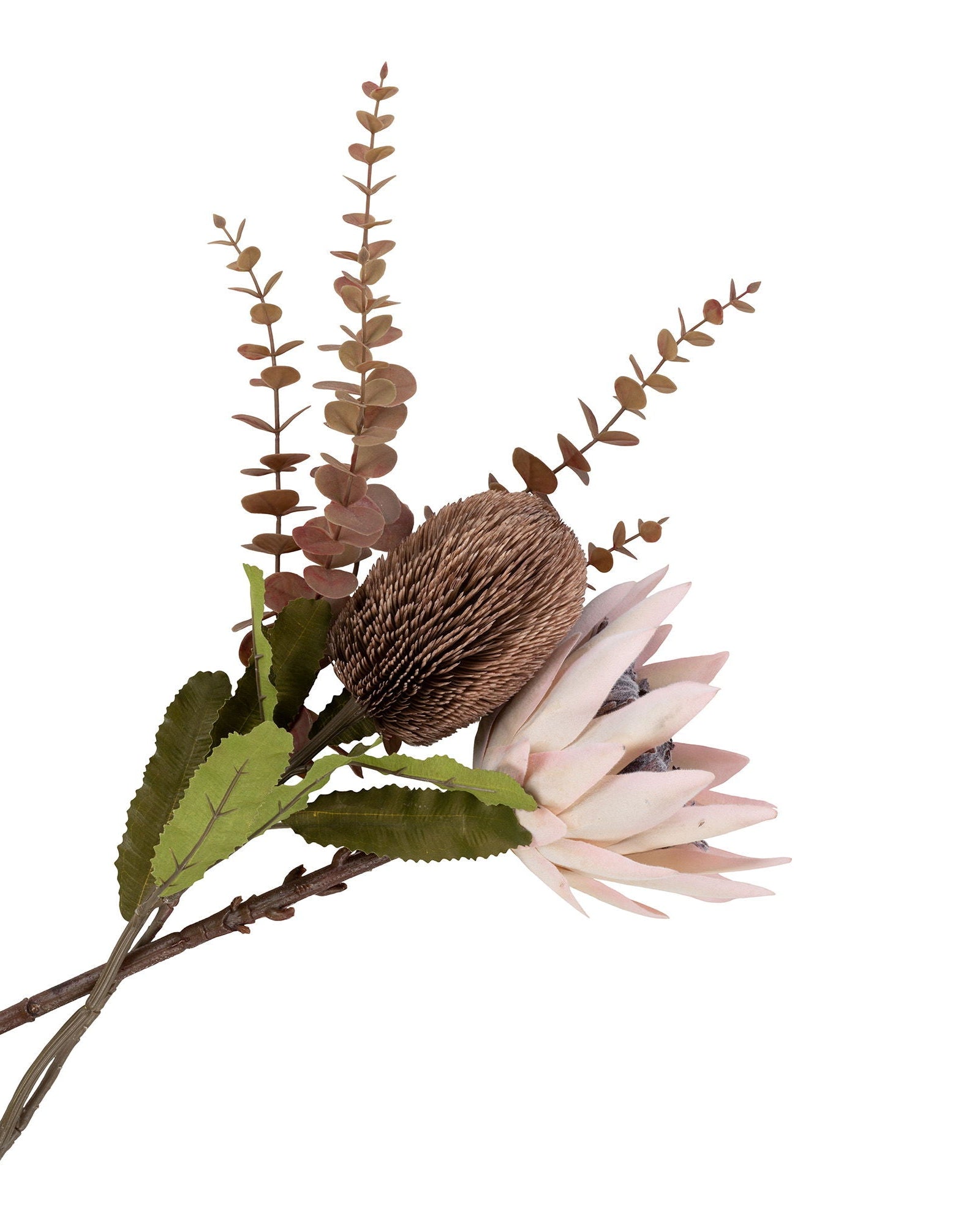 Rea - Bouquet fiori artificiali, mix bordeaux, 65 cm