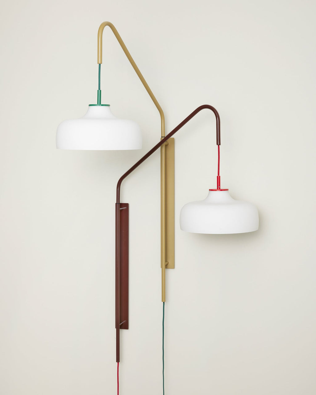 Current - Lampada da parete bianca e verde