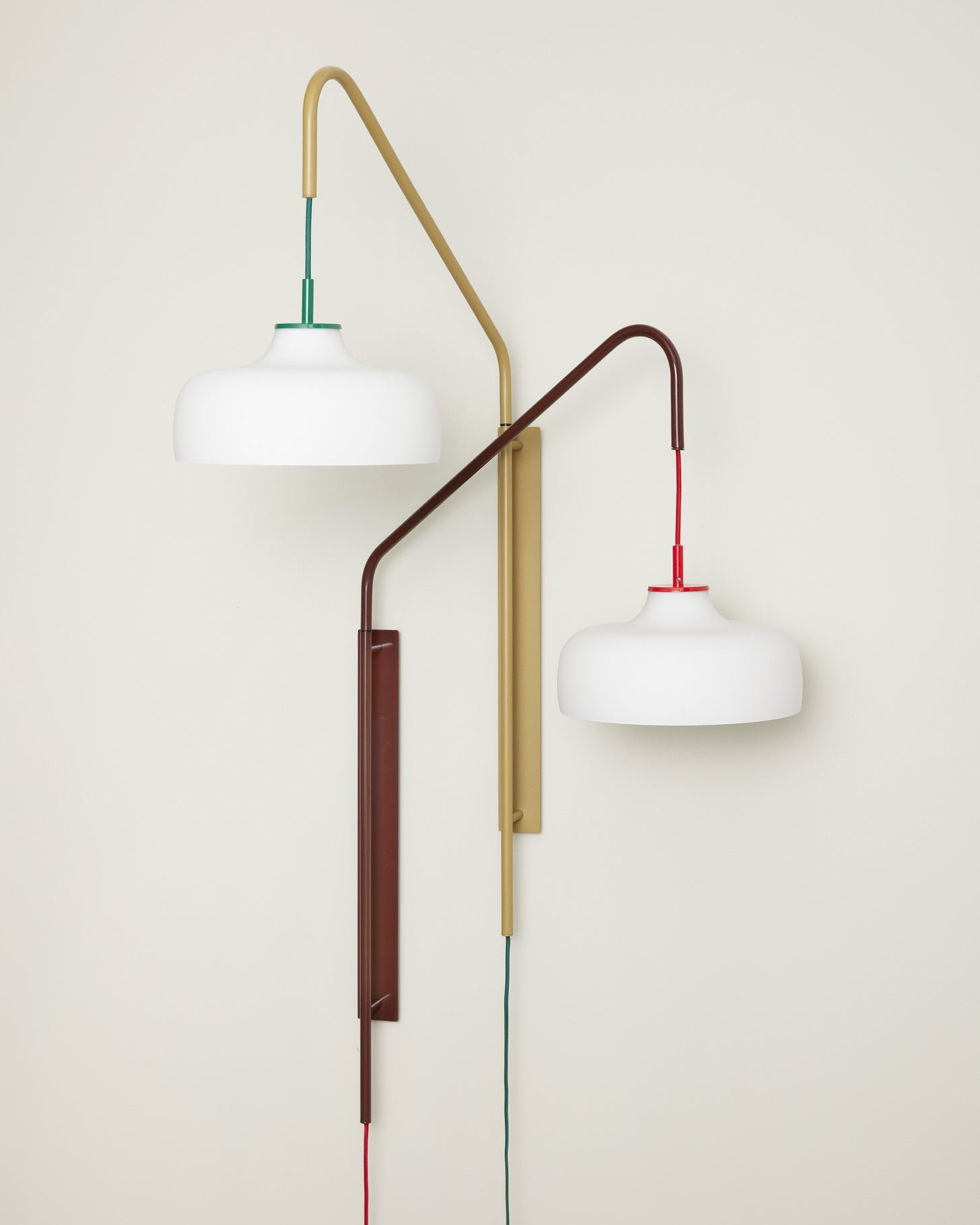 Current - Lampada da parete bianca e verde