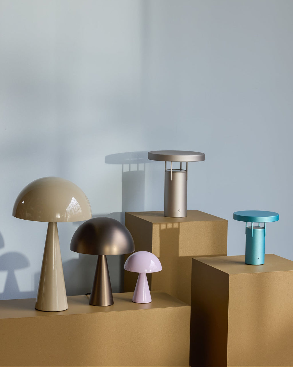 Mush - Lampada da tavolo alta, colore sabbia