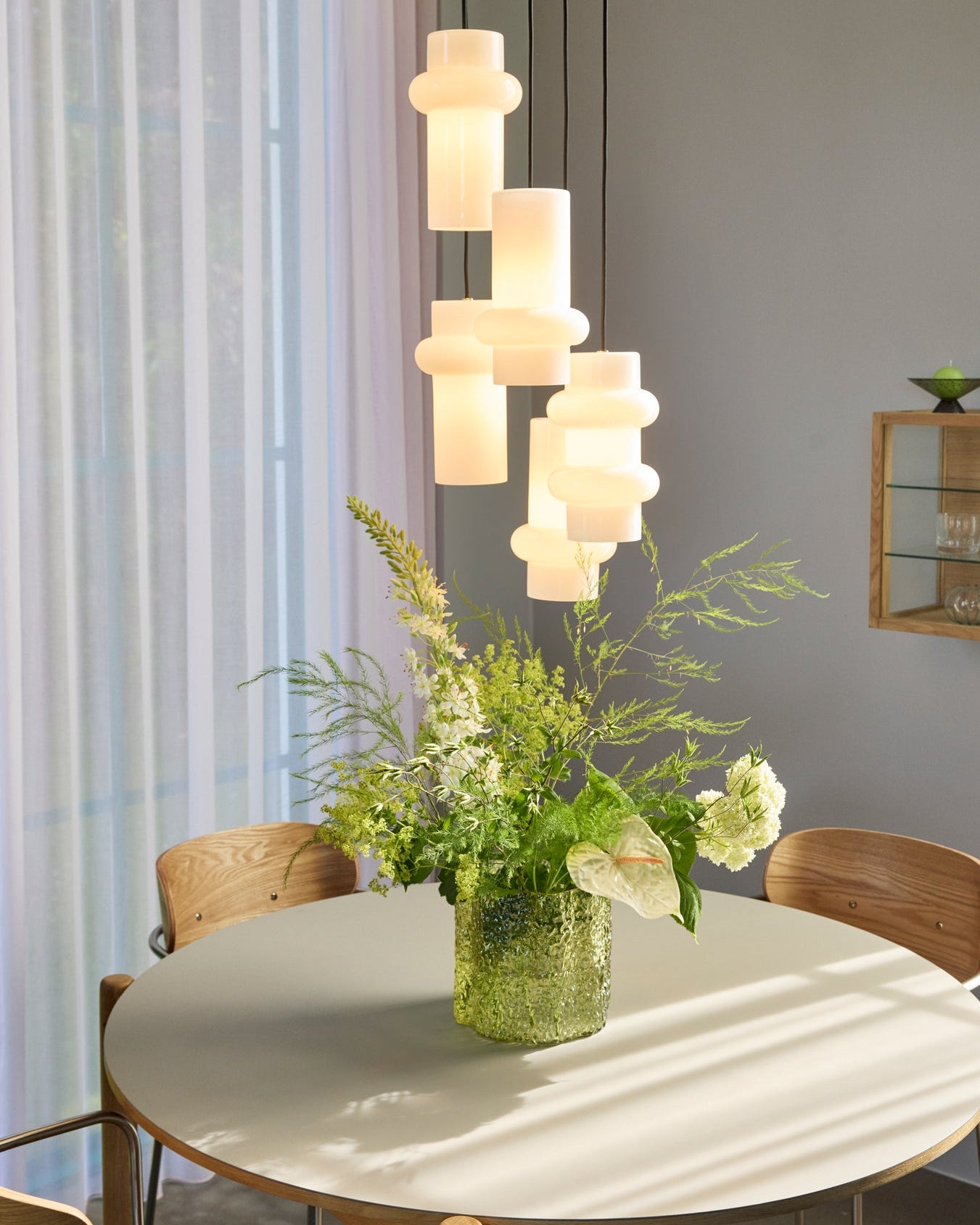 Pilule Up - Lampada a sospensione, vetro bianco opaco