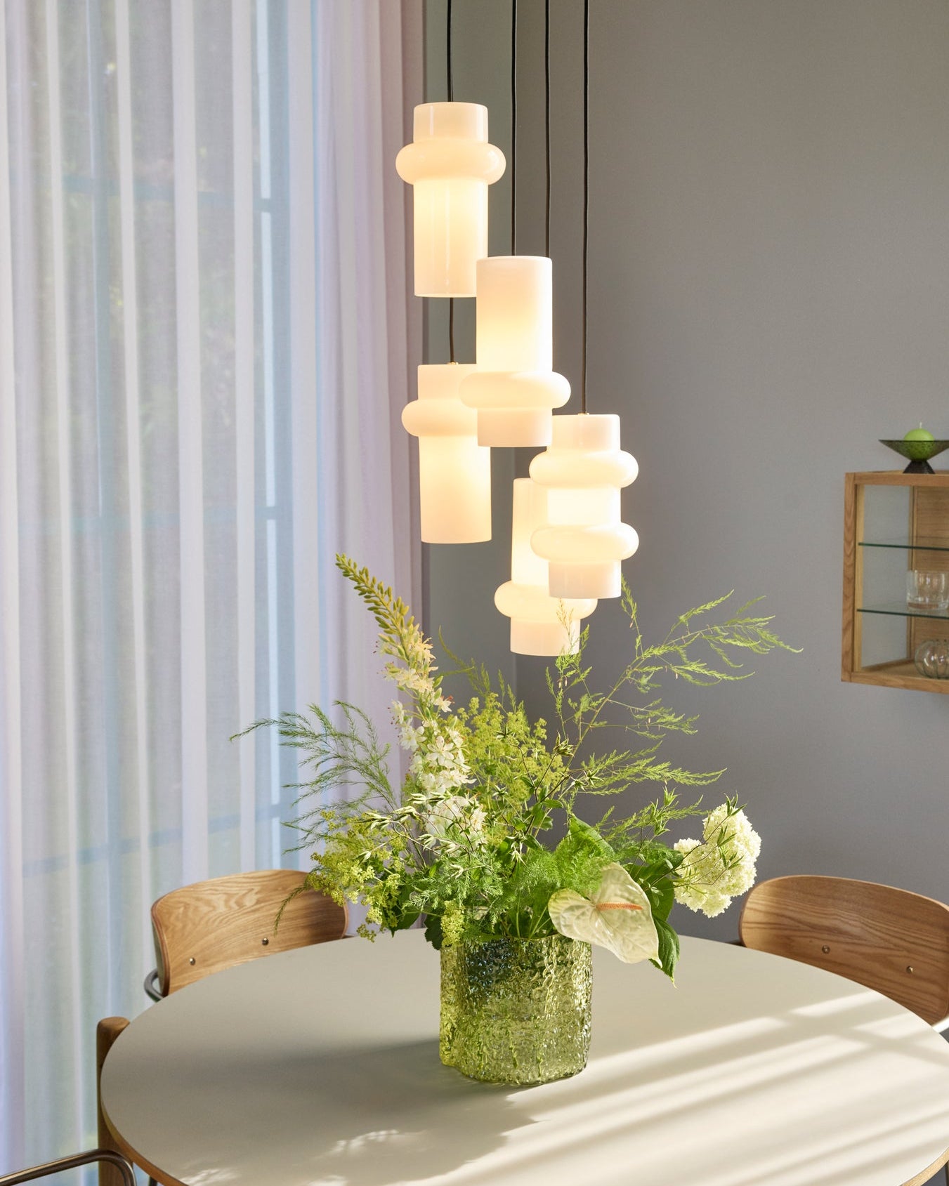 Pilule down - Lampada a sospensione bianco opaco