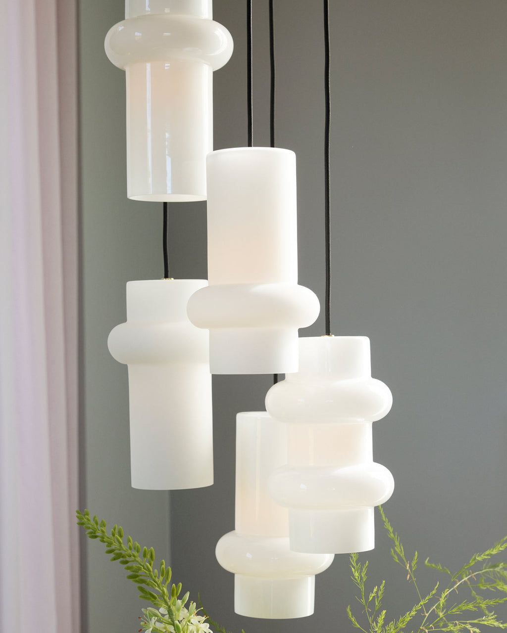 Pilule down - Lampada a sospensione bianco opaco