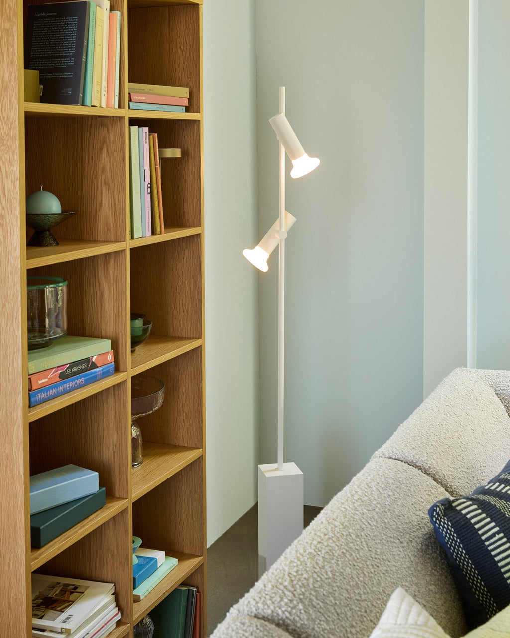 Set - Lampada da terra grigio chiaro