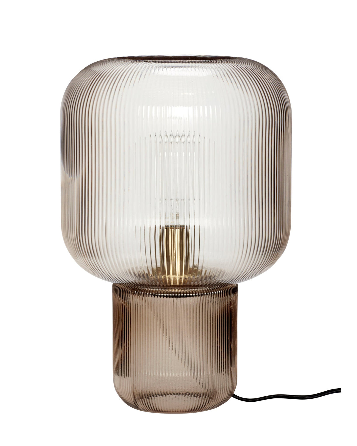 Pirum - Lampada da tavolo in vetro, marrone