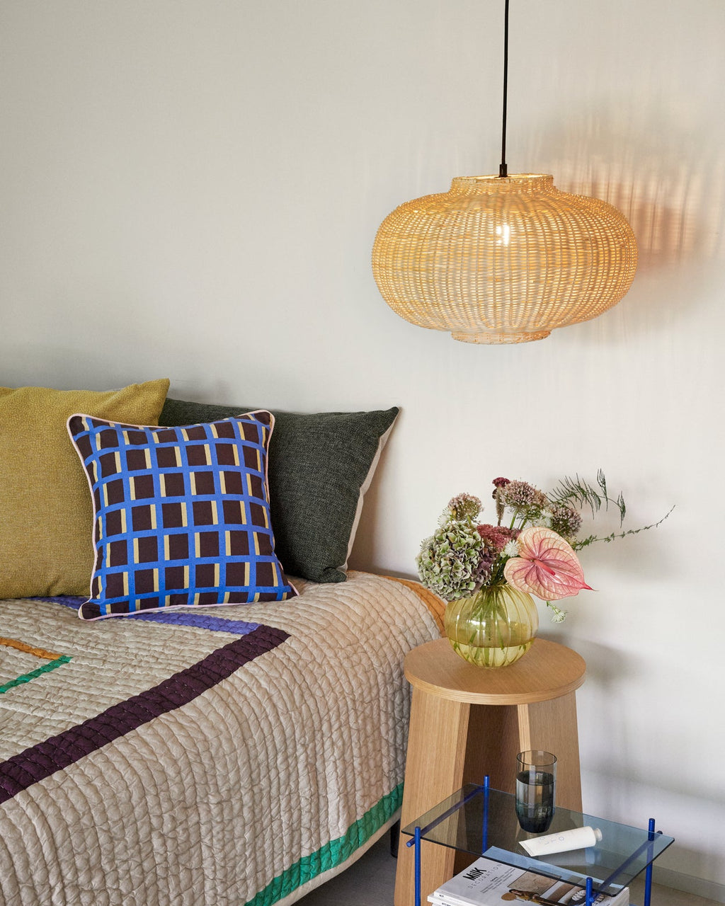 Chand - Lampada a sospensione ellisse in rattan